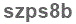 The text to enter in the texbox below is: szps8b