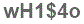 The text to enter in the texbox below is: wH1$4o