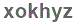 The text to enter in the texbox below is: xokhyz