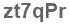 The text to enter in the texbox below is: zt7qPr